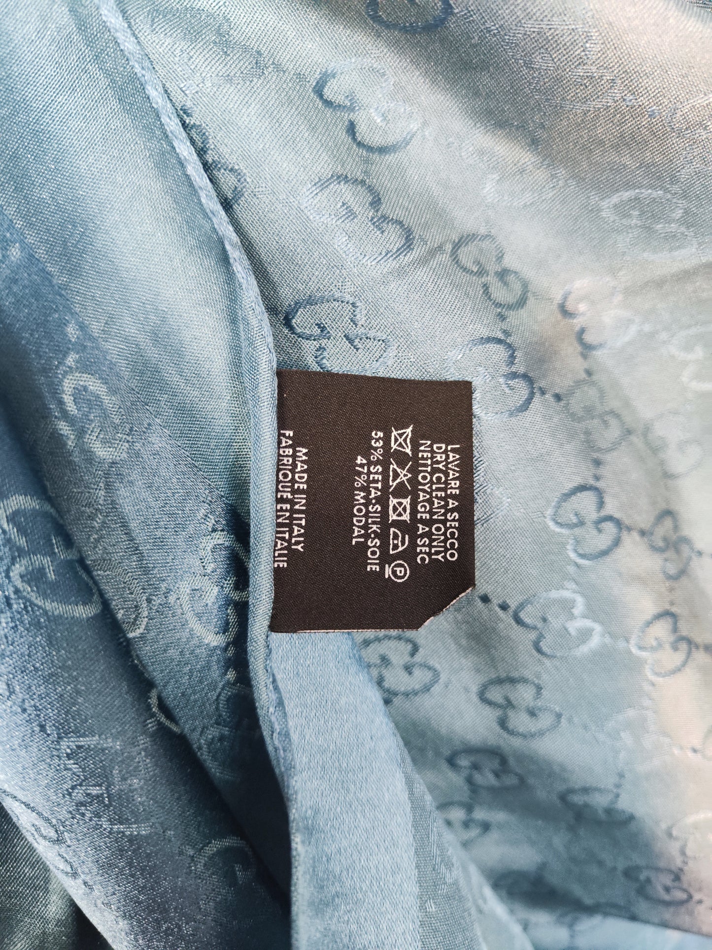 Foulard Gucci seta, azzurro