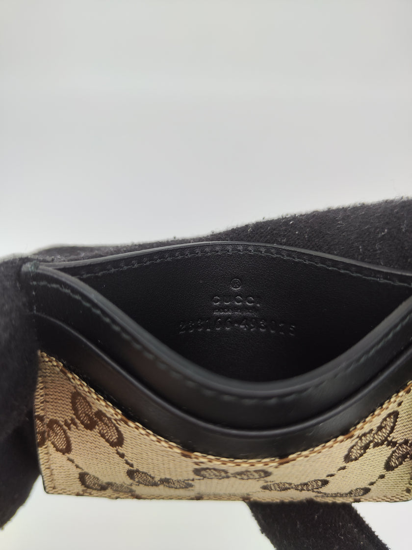 Portacarte GG beige