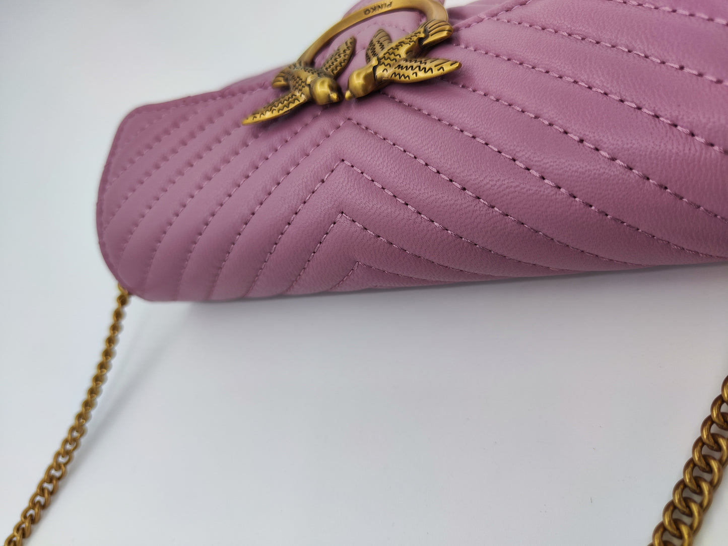 Pinko chain wallet rosa