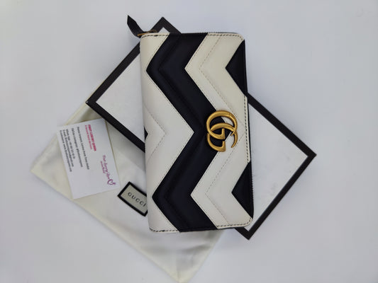 Portafoglio GG nero e bianco