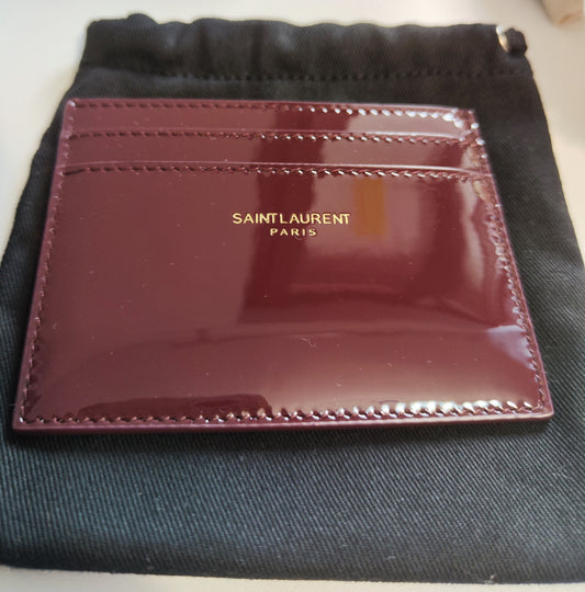 Portacarte lucido YSL Bordeaux