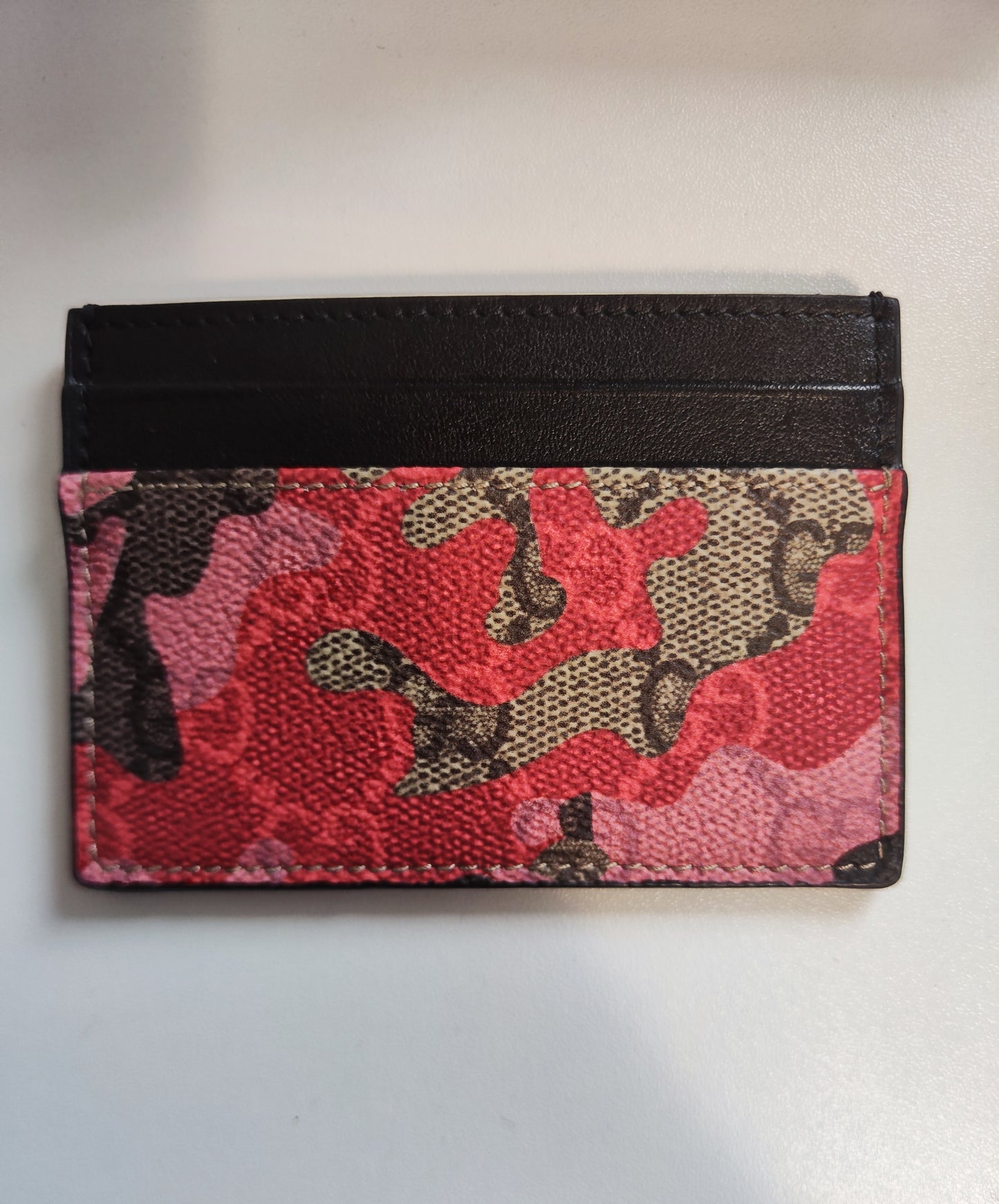 Portacarte camouflage rosa