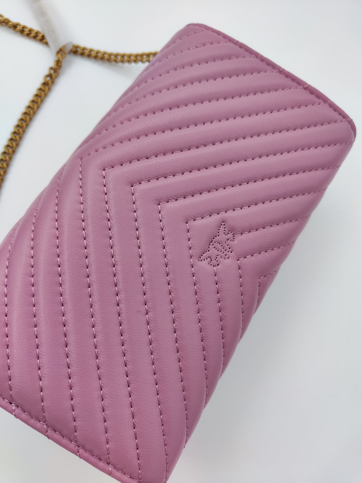 Pinko chain wallet rosa