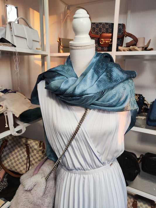 Foulard Gucci seta, azzurro