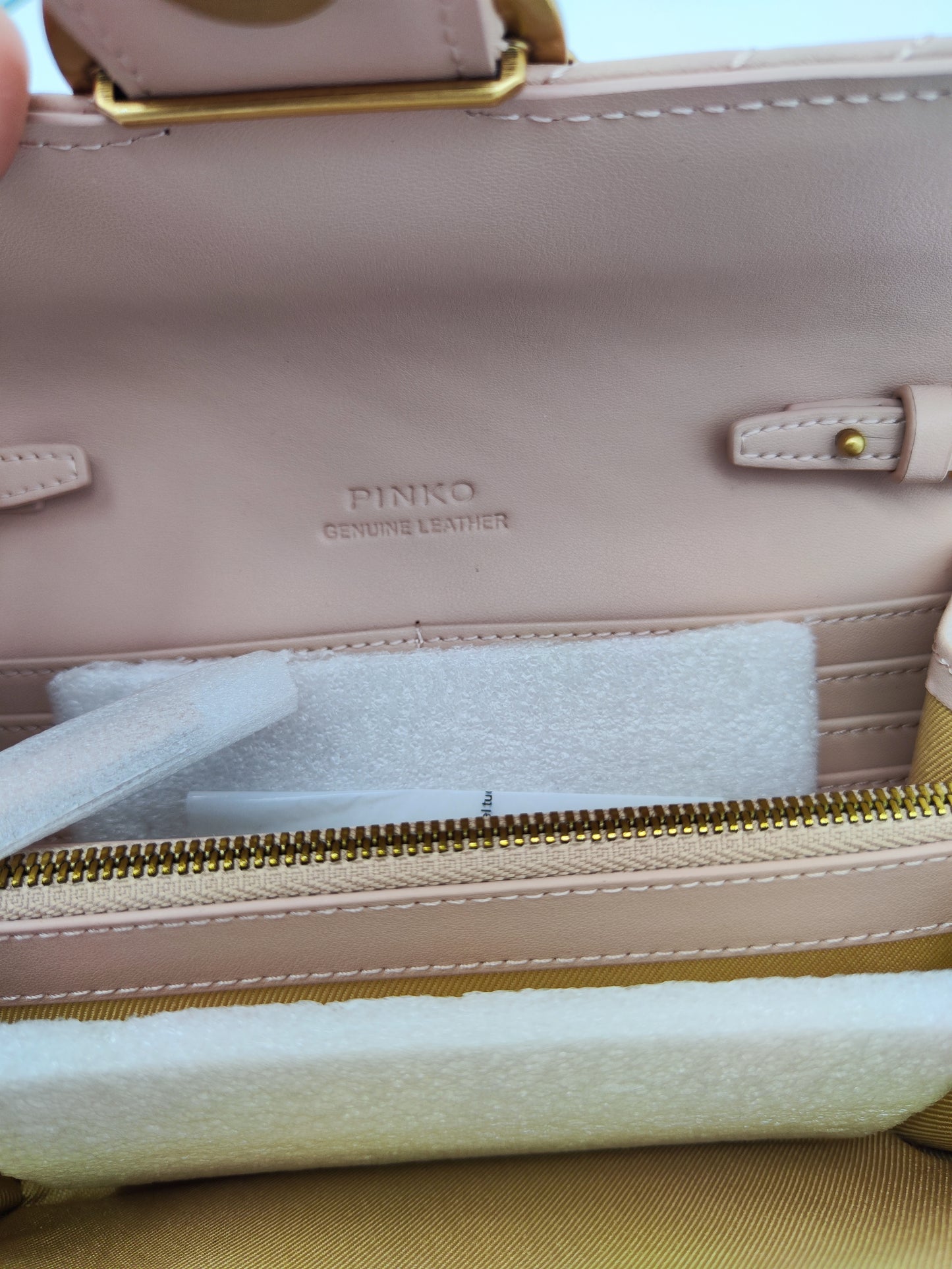Pinko wallet chain cipria