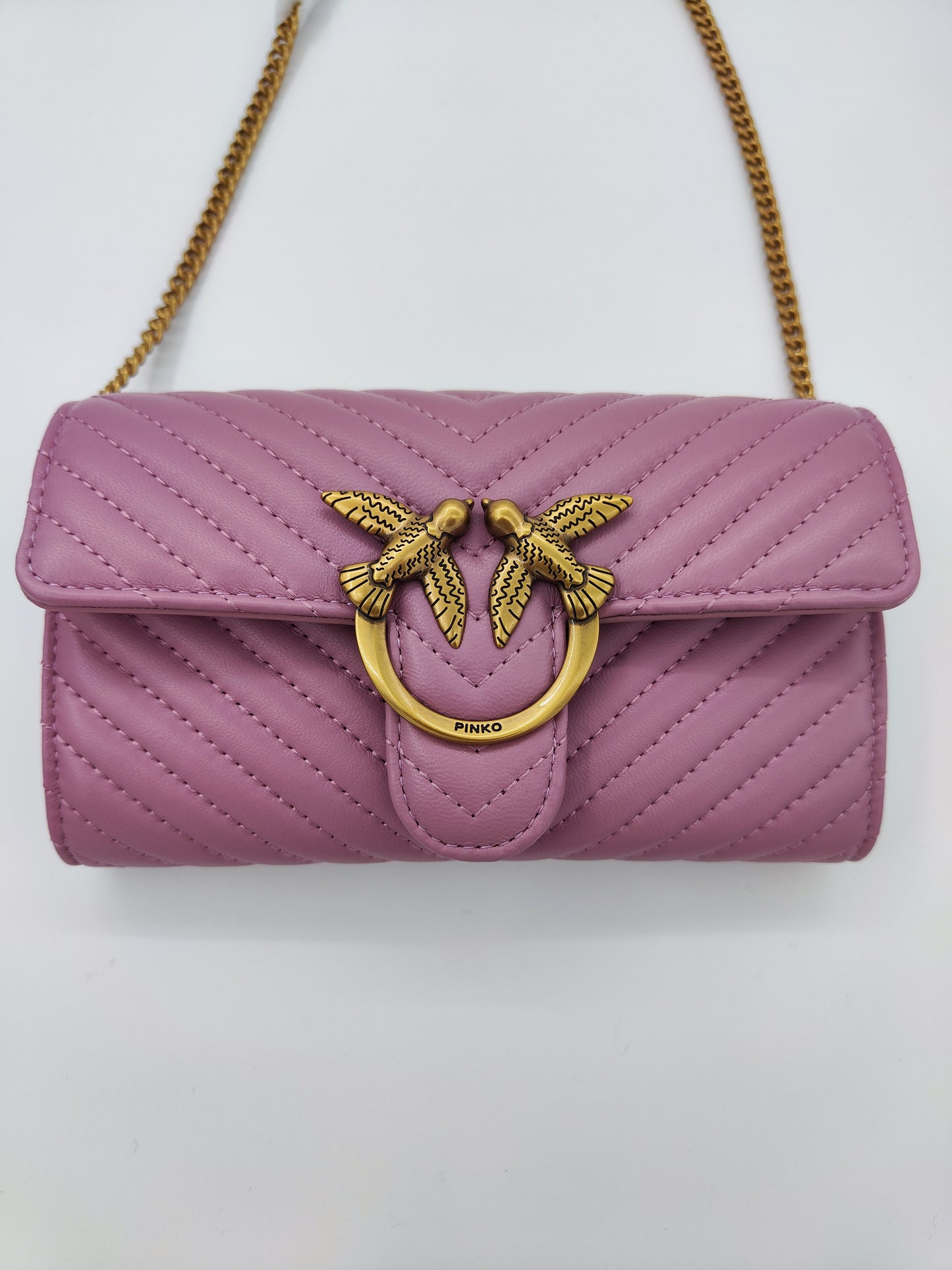 Pinko chain wallet rosa