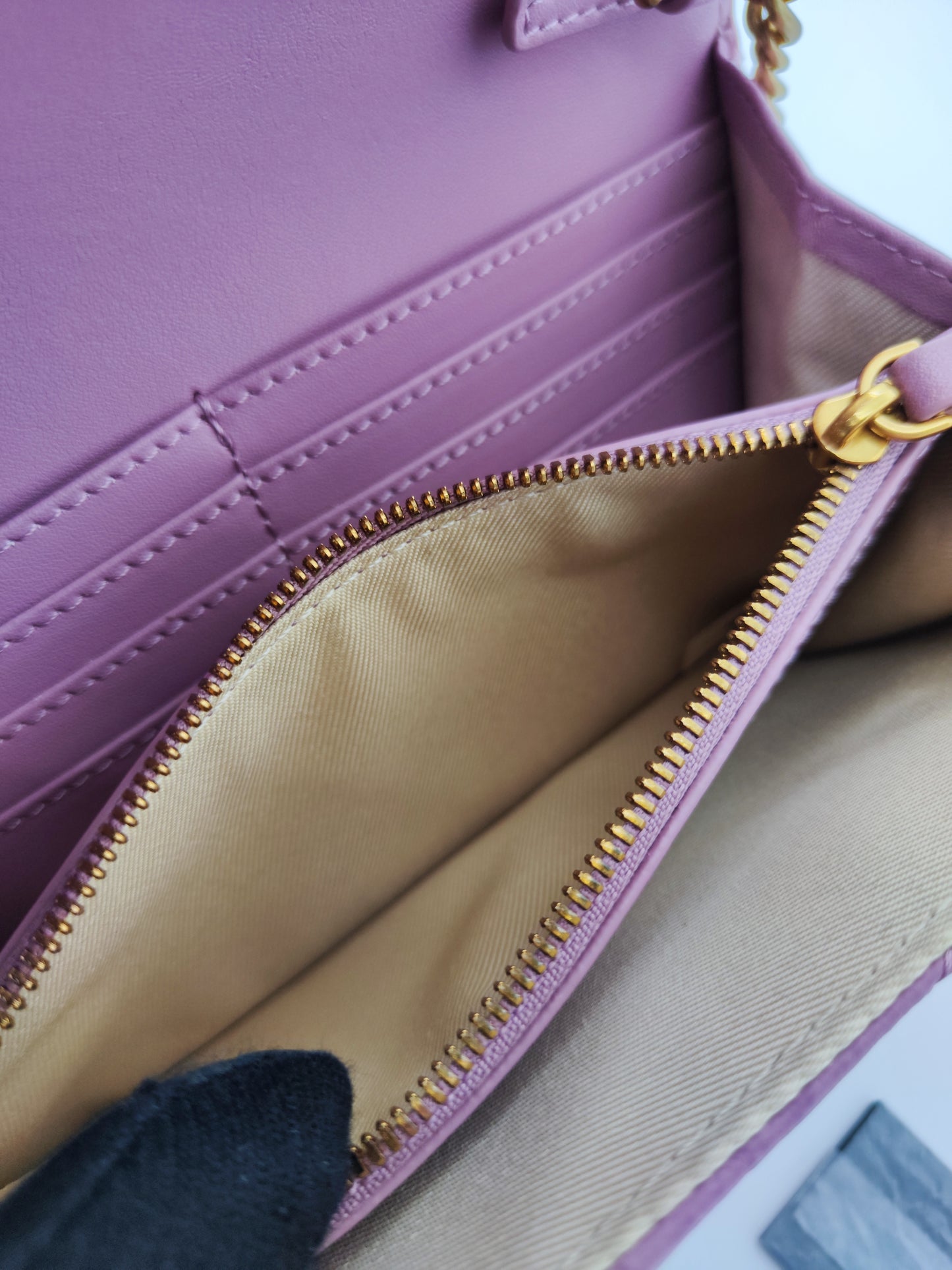 Pinko chain wallet rosa