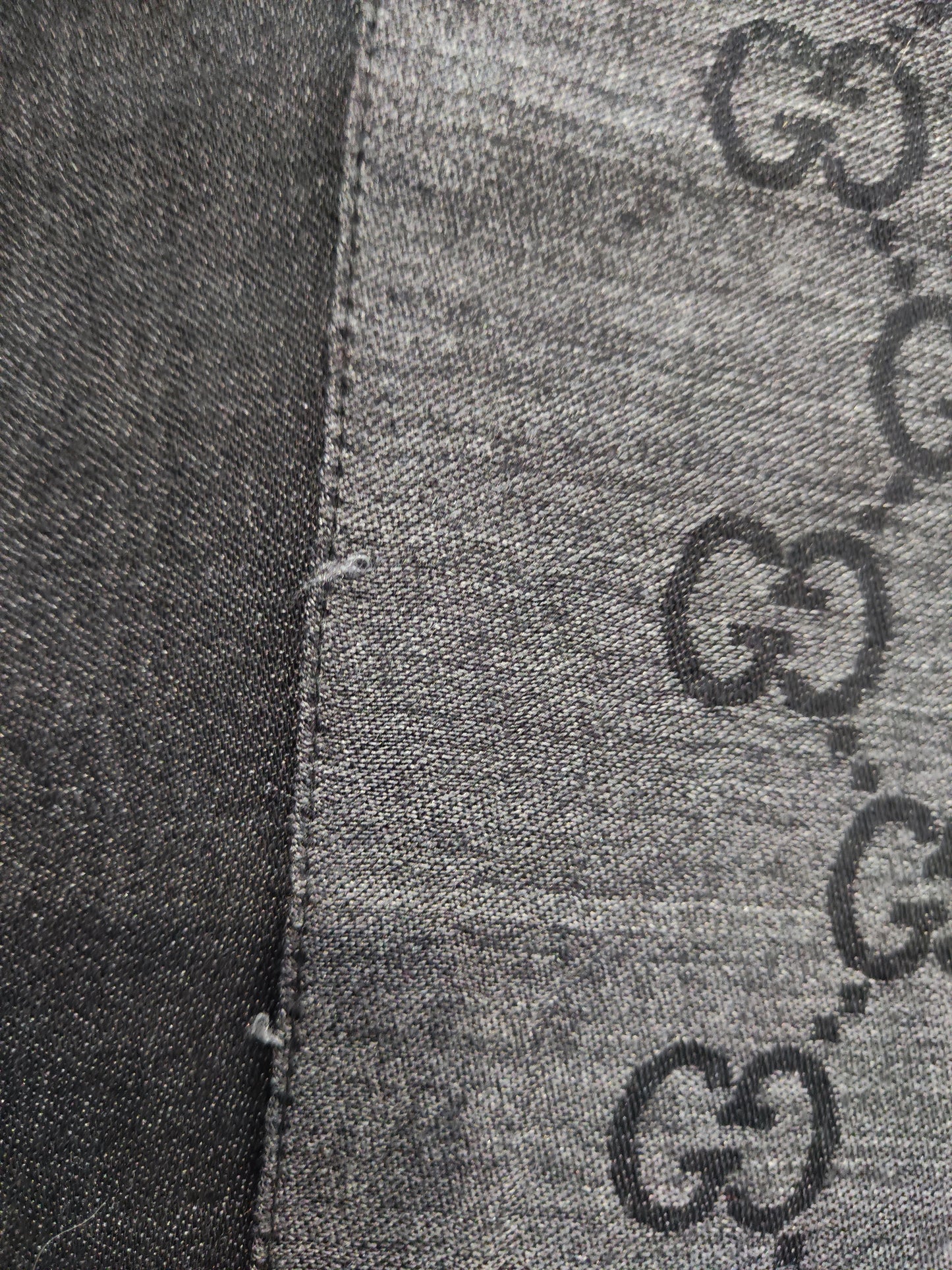 Sciarpa GG nera e grigio scuro