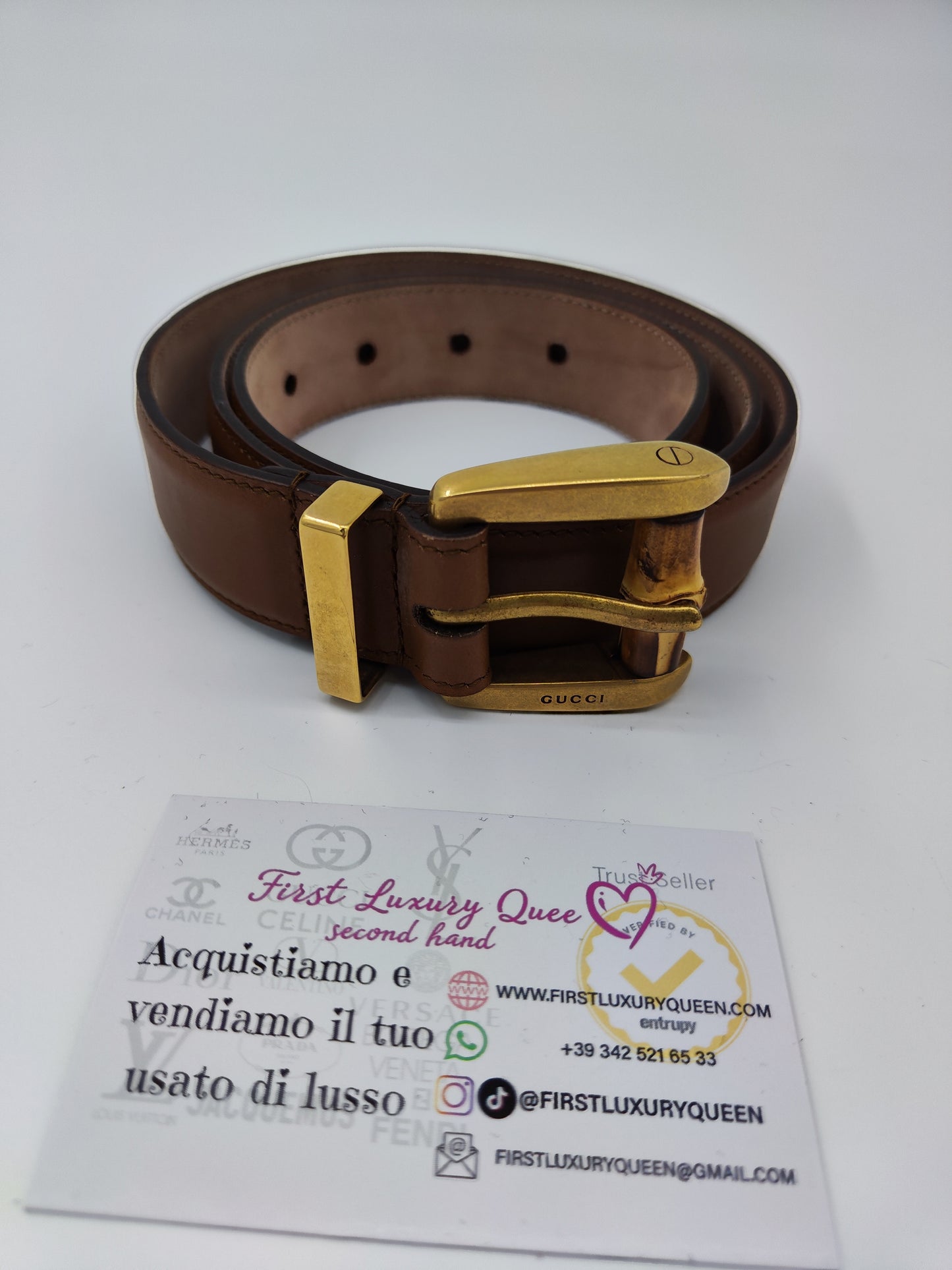 Cintura GG fibbia bambù