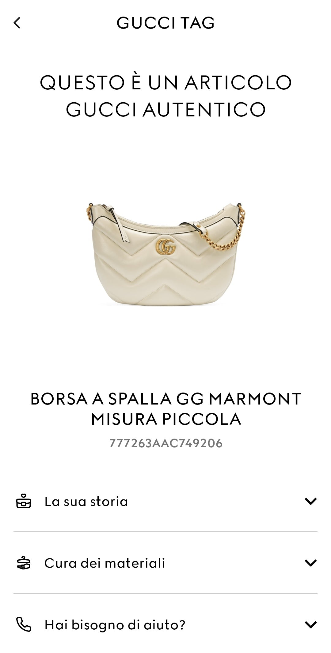 Gucci a spalla marmont, bianca