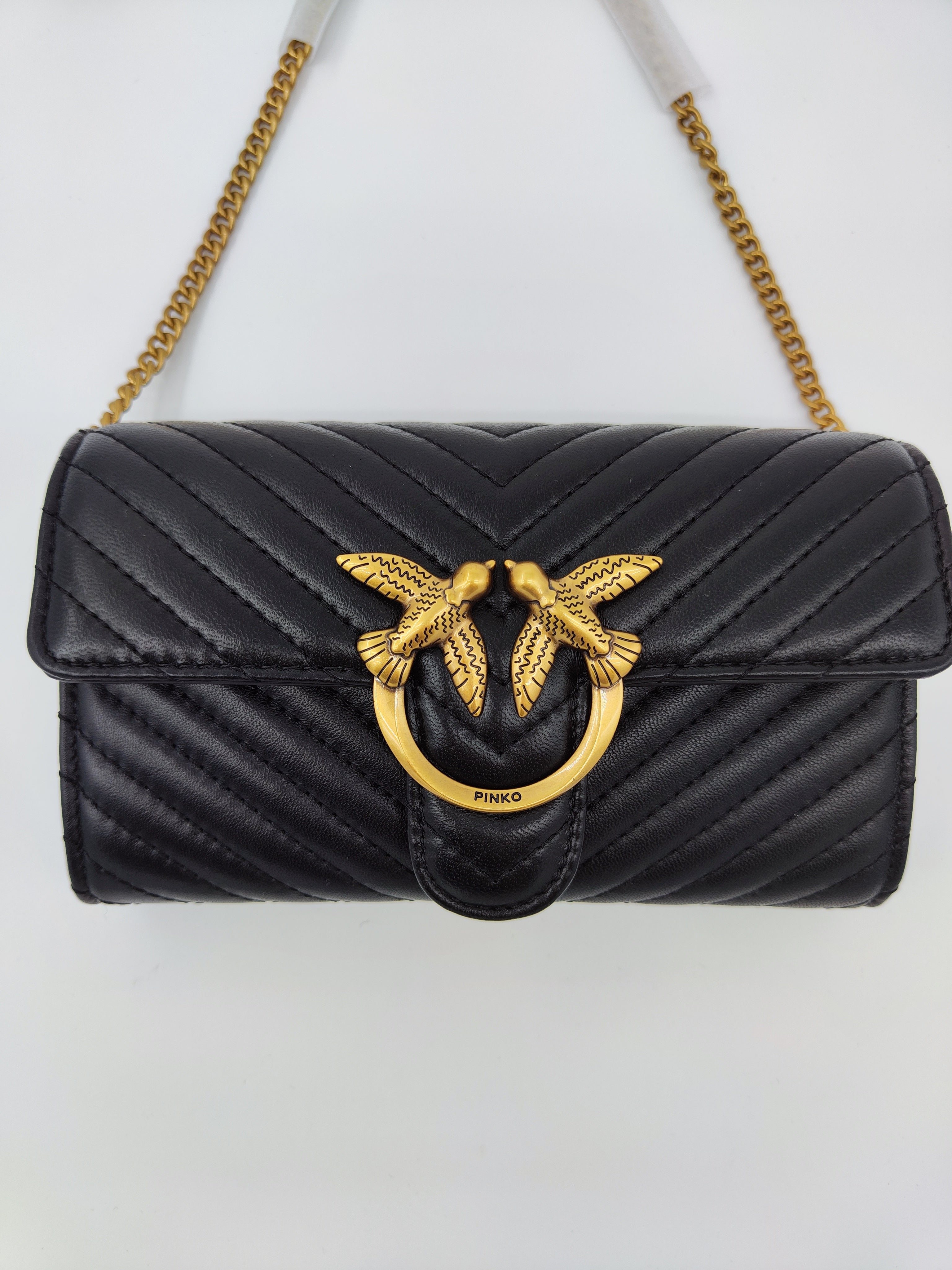 Pinko wallet chain cipria