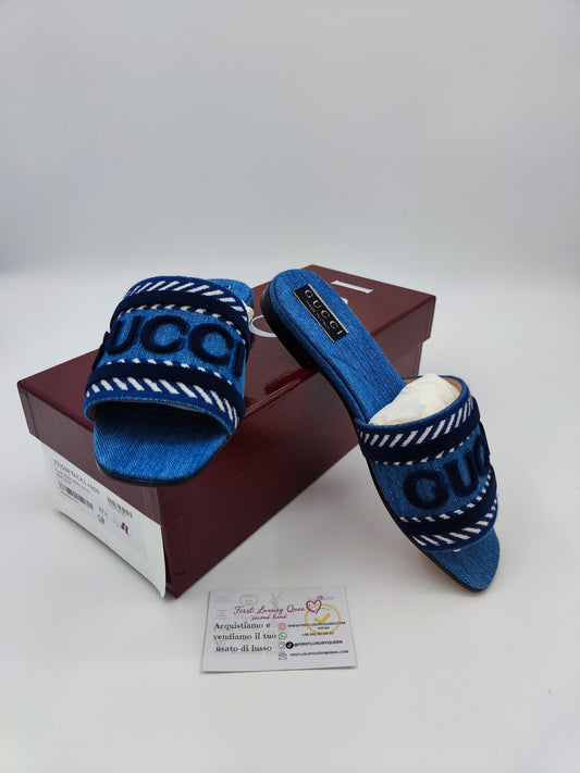 Ciabatte Gucci denim