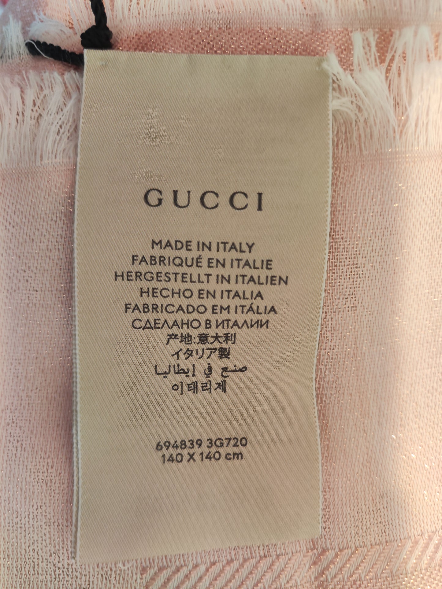 Foulard Gucci rosa glitterato