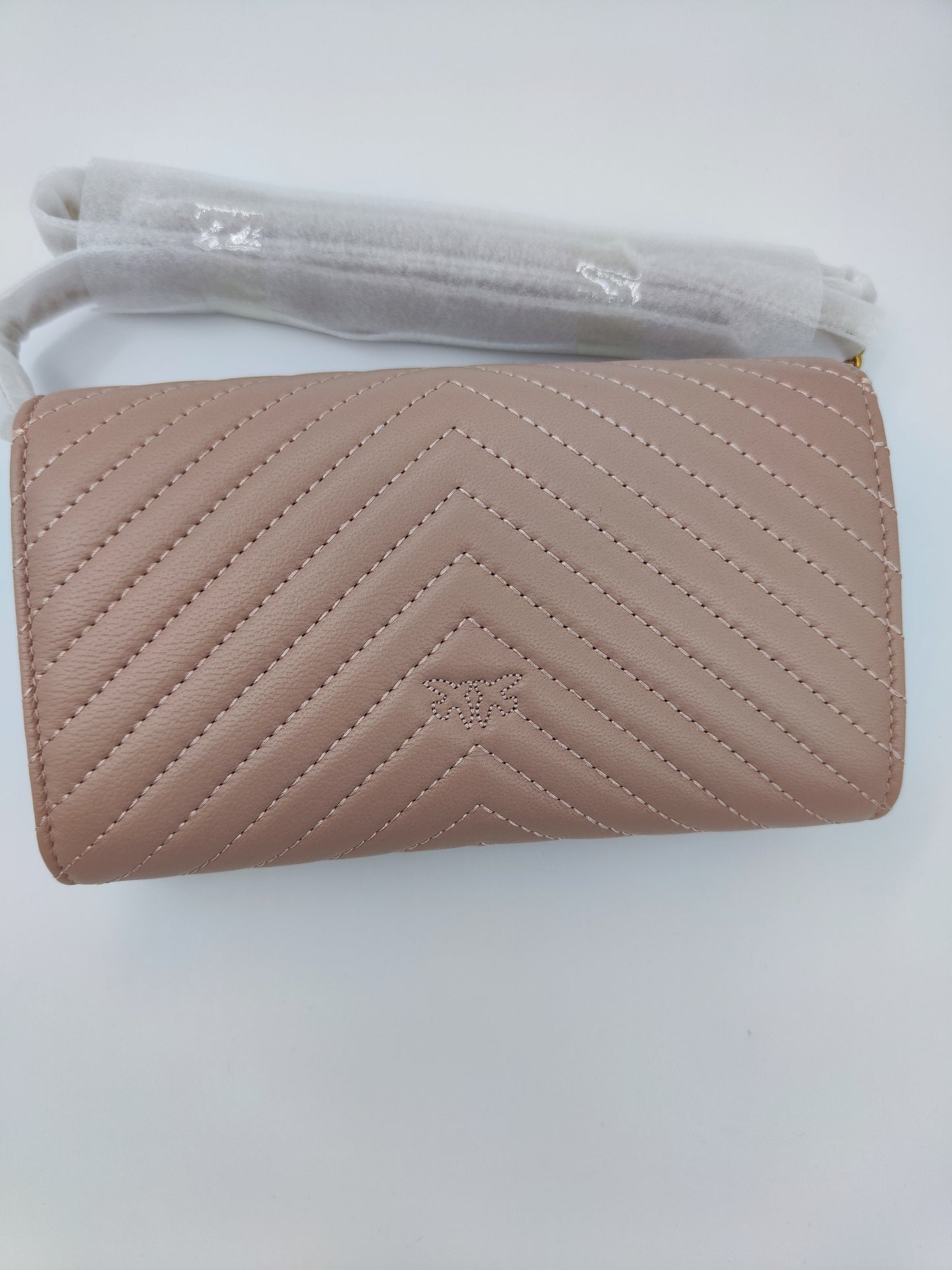 Pinko wallet chain cipria
