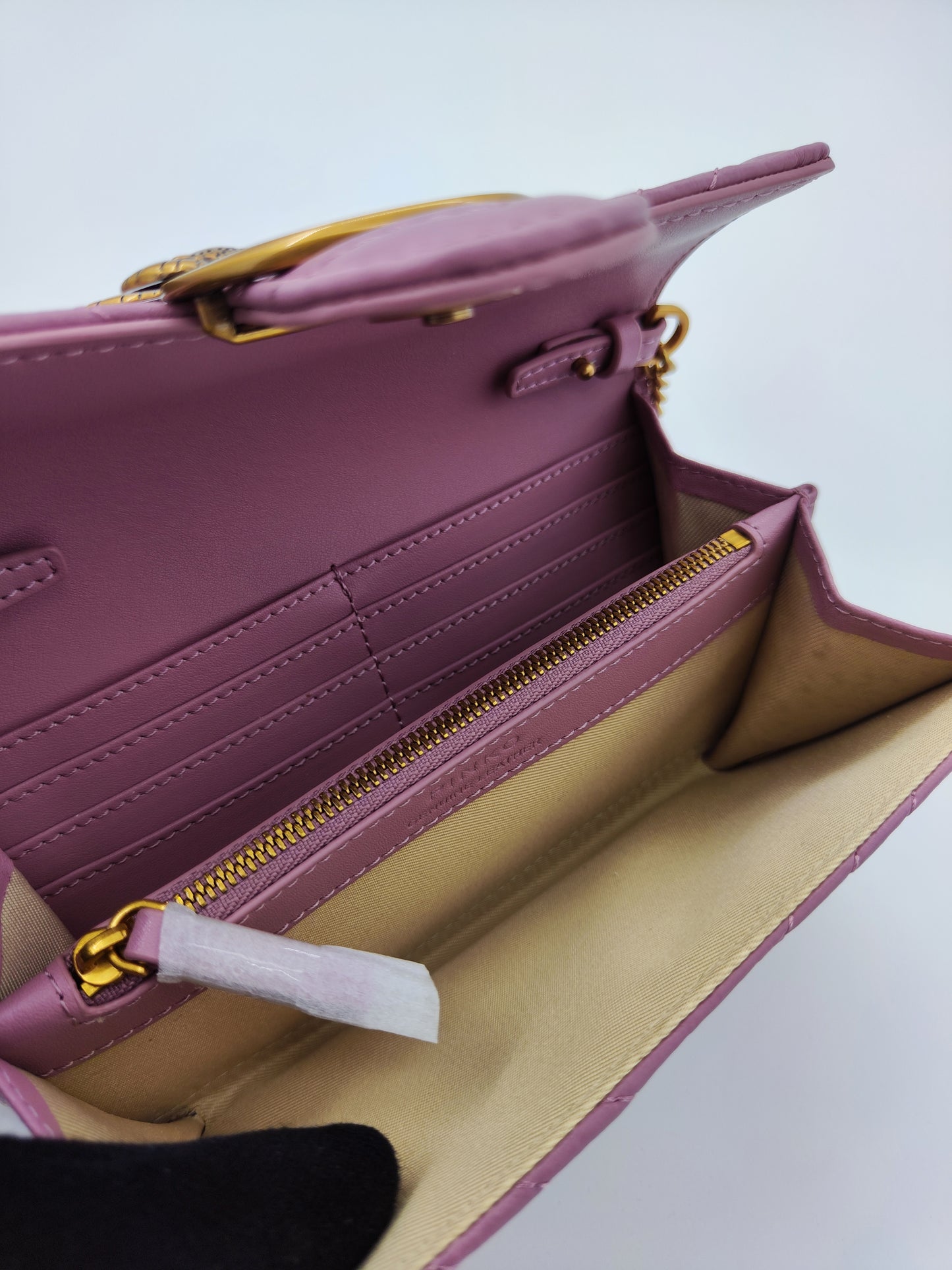 Pinko chain wallet rosa