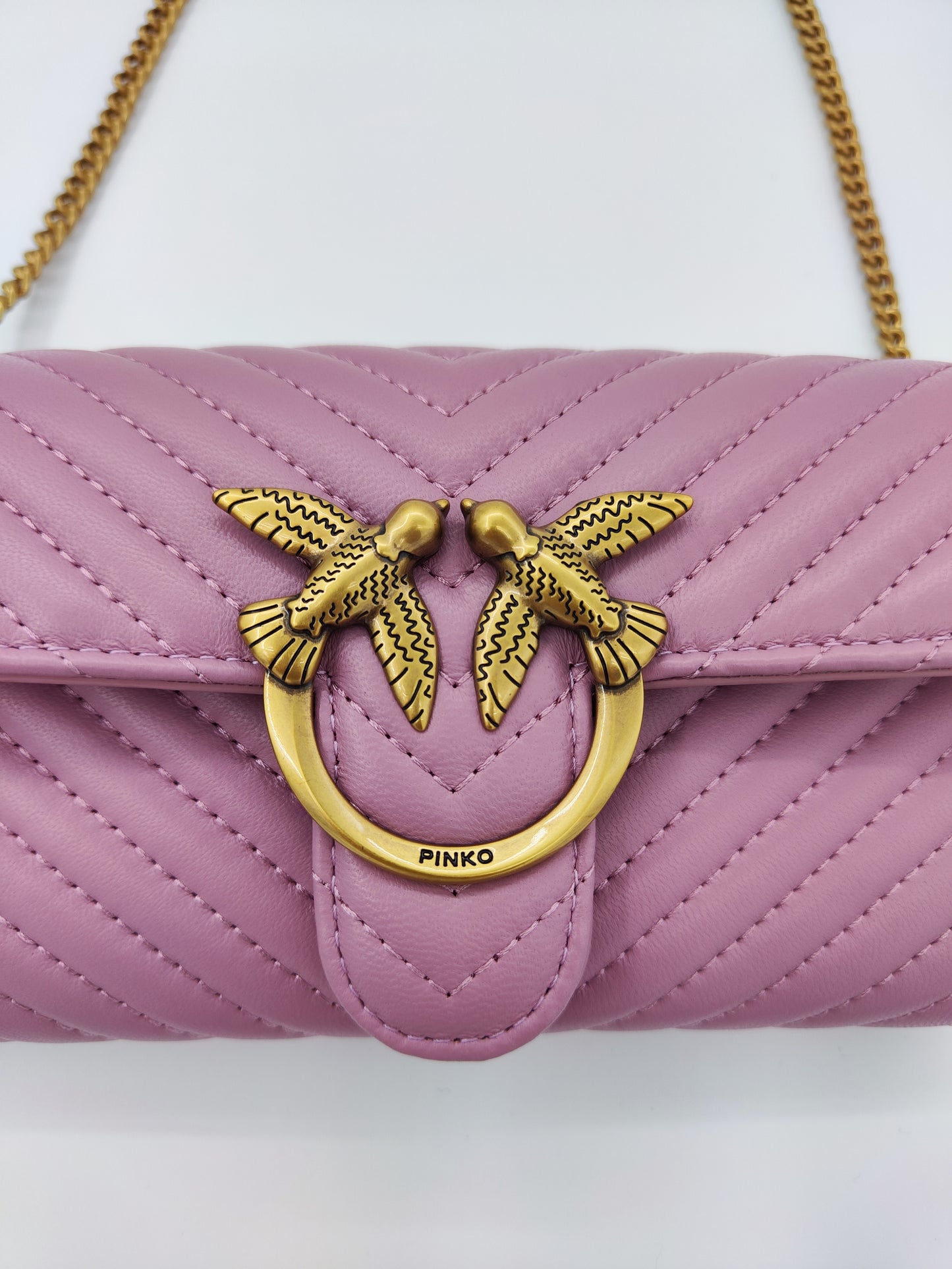 Pinko chain wallet rosa