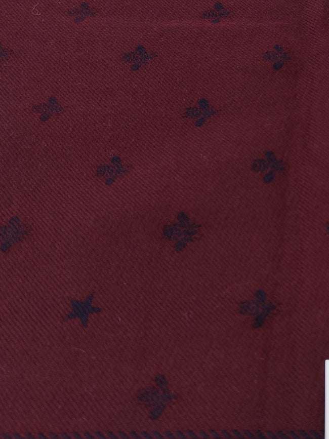 Sciarpa GG blu e bordeaux