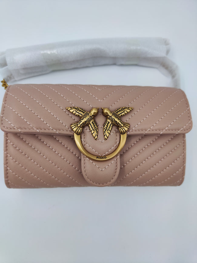 Pinko wallet chain cipria